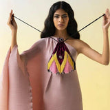 One shoulder crinkle kaftan.