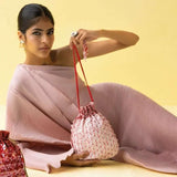 One shoulder crinkle kaftan.