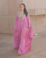 Satin Kaftan Pink