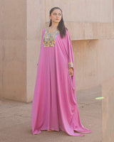 Satin Kaftan Pink
